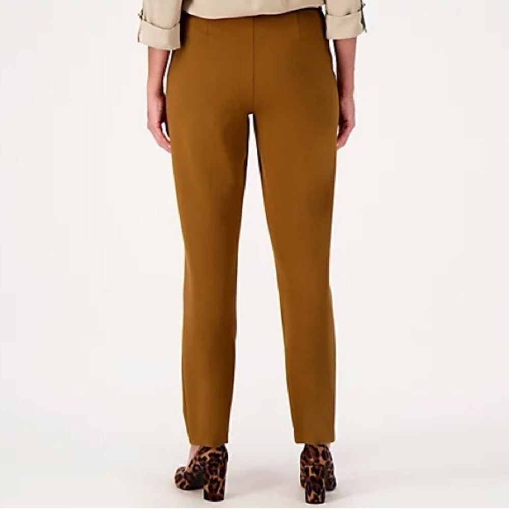 Susan Graver Smart Ponte Knit Slim Leg Pants - Picture 2 of 5